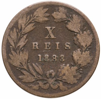 купить Португалия 10 рейс (reis) 1883