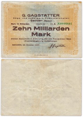 купить Германия 10 миллиардов марок 26.10.1923