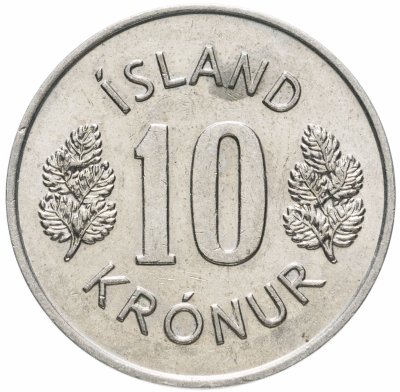 купить Исландия 10 крон (kronur) 1977