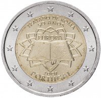 Купить Португалия 2 евро 2007 "50 лет Римскому договору"
