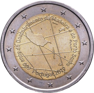 купить Португалия 2 евро (euro) 2019 "600 лет открытию острова Мадейра"