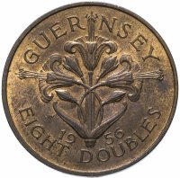 Купить Гернси 8 дублей (doubles) 1956
