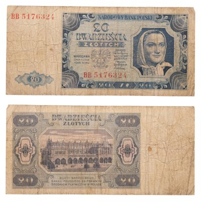 купить Польша 20 злотых 1948
