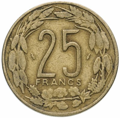 купить Центральная Африка (BEAC) 25 франков (francs) 1986