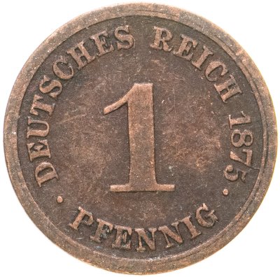 купить Германия, 1 пфенниг 1875 D