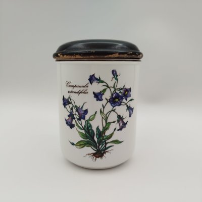 купить Банка "Campanula rotundifolia" ("Колокольчик круглолистный") для сыпучих продуктов (для чая, специй), серия "Botanica", фарфор, деколь, дерево (крышка), Villeroy & Boch, фарфор, деколь, дерево (крышка), Villeroy & Boch, Люксембург, 1980-2002 гг.