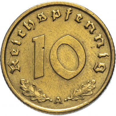 купить Германия (Третий Рейх) 10 рейхспфеннигов 1939"А"