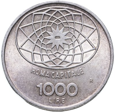 купить Италия 1000 лир 1970 "100 лет Риму как столице Италии"
