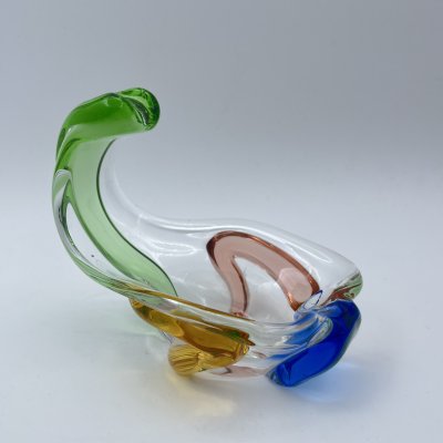 купить Пепельница необычной формы, дизайнер Karel Zemek, коллекция "Рапсодия", номер модели 53703/15, стекло, гутная техника, Mstisov Glassworks (Стекольный завод в Мстишов), Чехословакия, 1963-1970 гг.