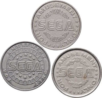 купить США, набор игровых токенов "SEGA" 1980-1999 года (3 токена)