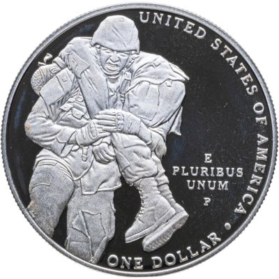 купить США 1 доллар 2011 "Медаль Почёта. Вооруженные силы" в футляре