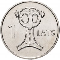 Купить Латвия 1 лат 2007 "Сова (Сакта)"