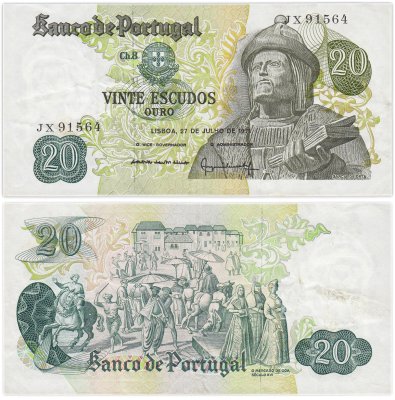 купить Португалия 20 эскудо 1971 год Pick 173
