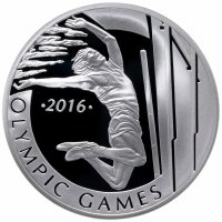 Купить Казахстан 100 тенге 2013 "XXXI летние Олимпийские Игры, Рио-де-Жанейро 2016 - Прыжки с шестом" (в коробке, с сертификатом)