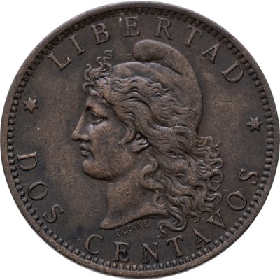 купить Аргентина 2 сентаво (centavos) 1888