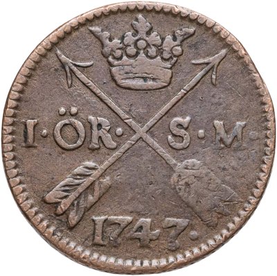 купить Швеция 1 эре (Öre Silvermynt) 1747, король Фредерик I