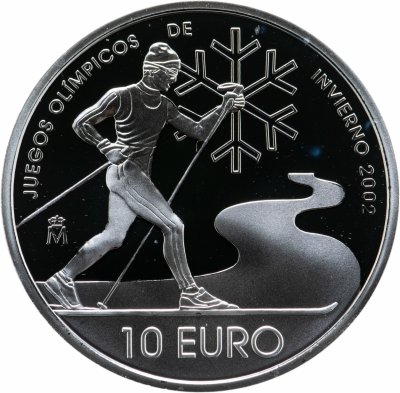 купить Испания 10 евро 2002 XIX зимние Олимпийские Игры, Солт-Лейк-Сити 2002