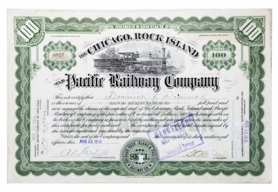 купить Акция США CHICAGO ROCK ISLAND AND PACIFIC RAILROAD, 1915-1917 гг.