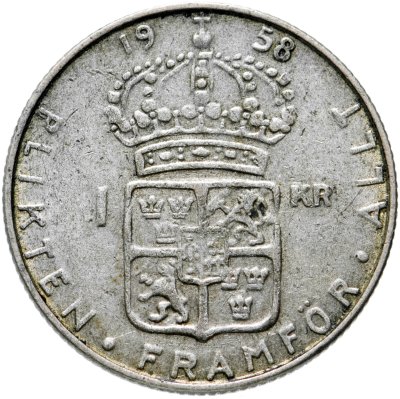 купить Швеция 1 крона (krona) 1958