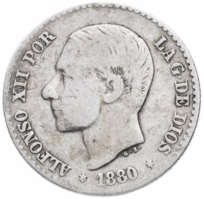 купить Испания 50 сентимо (centimos) 1880 Альфонсо XII