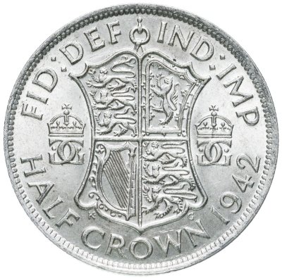 купить Великобритания 1/2 кроны (crown) 1942