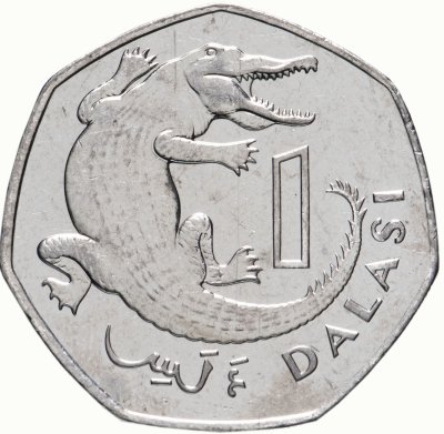 купить Гамбия 1 даласи (dalasi) 2011 "Крокодил"