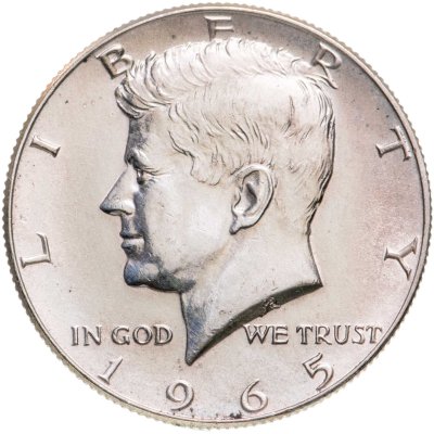 купить США 50 центов (1/2 доллара, half dollar) 1965 "Kennedy Half Dollar (Кеннеди)"