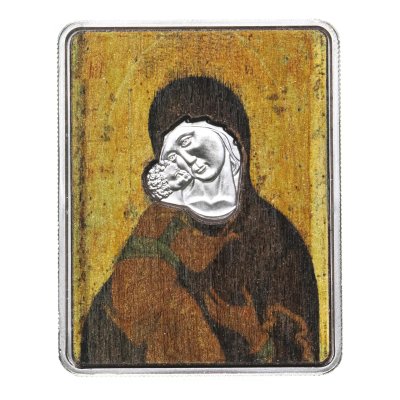 купить Острова Кука 5 долларов 2008 «Икона Владимирская», в футляре с сертификатом