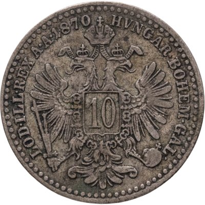 купить Австро-Венгрия 10 крейцеров 1870 для Австрии