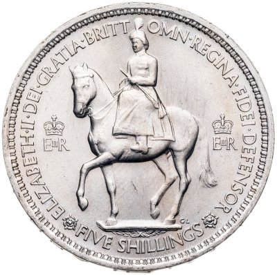 купить Великобритания 5 шиллингов 1953 "Коронация Королевы Елизаветы II" в оригинальной капсуле