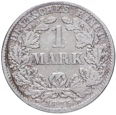 купить Германия 1 рейх марка 1875 "В"