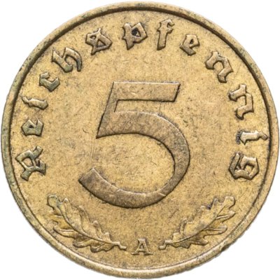 купить Германия (Третий рейх) 5 рейхспфеннигов (reichspfennig) 1938 A