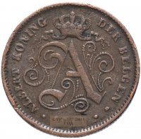 купить Бельгия 2 сантима (centimes) 1910-1919