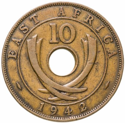 купить Британская Восточная Африка 10 центов (cents) 1942