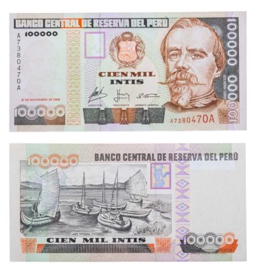 купить Перу 100000 инти 1988 года (Pick 144)