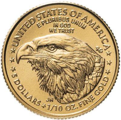купить США 5 долларов (dollars) 2023 American Gold Eagle (орёл нового типа)