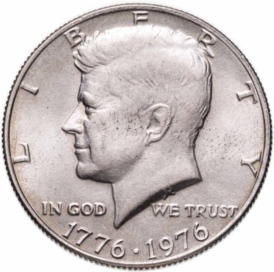 купить США 50 центов (1/2 доллара, half dollar) 1976 200 лет независимости США без обозначения монетного двора