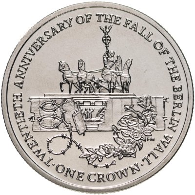 купить Остров Мэн 1 крона (crown) 2009 20 лет падению Берлинской стены