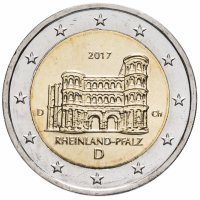 Купить Германия 2 евро (euro) 2017 "D" "Федеральные земли Германии - Порта Нигра, Рейнланд-Пфальц"