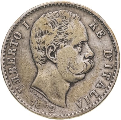 купить Италия 2 лиры 1882