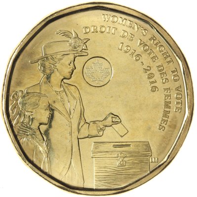 купить Канада 1 доллар 2016 Женское избирательное право