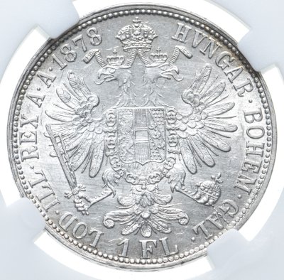 купить Австрия 1 флорин (florin) 1878 в слабе ННР