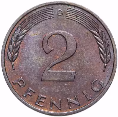 купить Германия (ФРГ) 2 пфеннига 1995 G