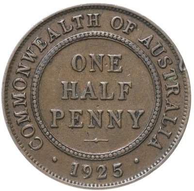 купить Австралия 1/2 пенни (penny) 1925
