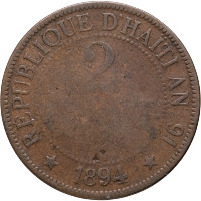 купить Гаити 2 сантима (centimes) 1894