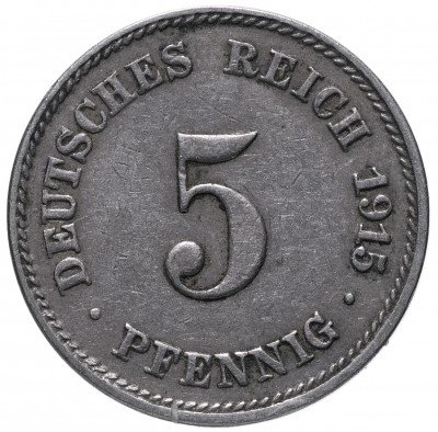 купить Германия 5 рейх пфеннигов 1915 "J"