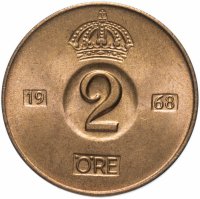 Купить Швеция 2 эре 1968