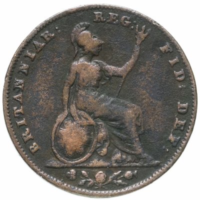 купить Великобритания 1 фартинг 1853