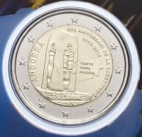 купить Андорра 2 евро 2018 Конституция Андорры, в блистере