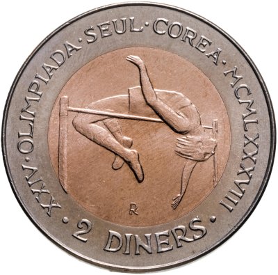 купить Андорра 2 динера (diners) 1985 "XXIV летние Олимпийские Игры, Сеул 1988"